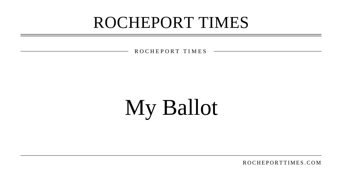 My Ballot – Rocheport Times