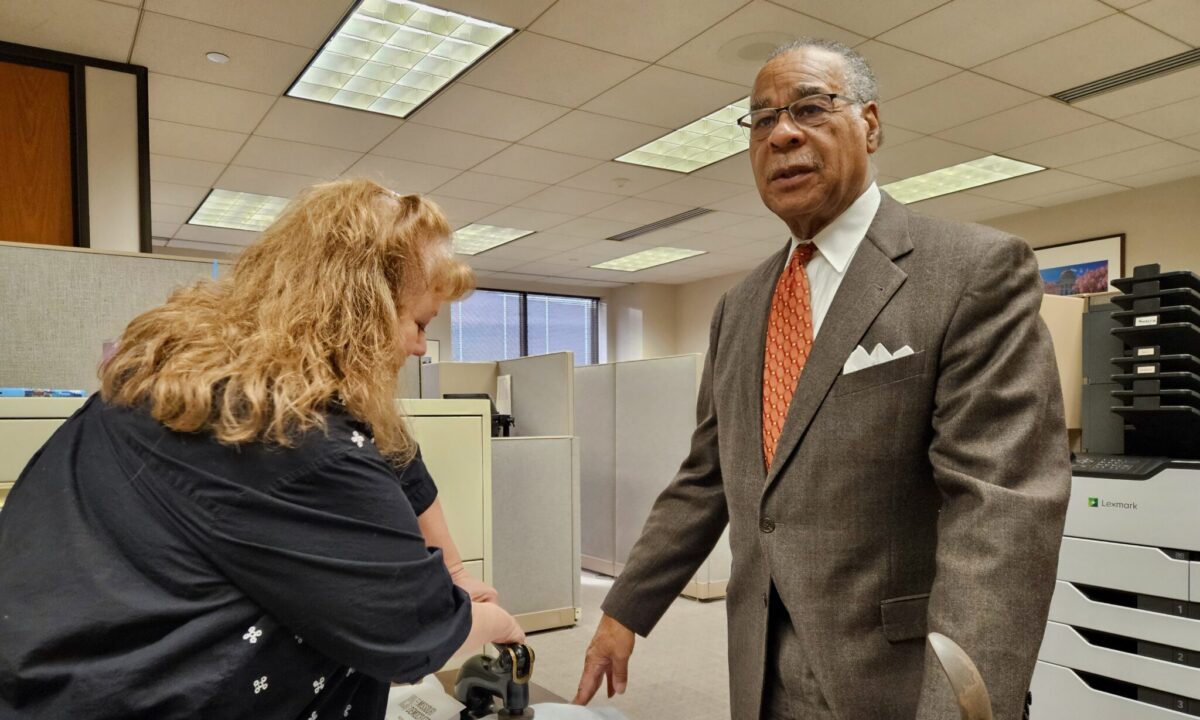 U.S. Rep. Emanuel Cleaver, D-Kansas City, files for re-election Feb. 24 in the 5th Congressional District. The district is at the center of a fight over a gerrymandered map intended to flip the district to Republicans. (Rudi Keller/Missouri Independent)