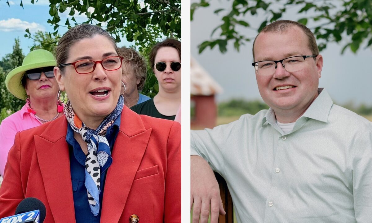 State Rep. Tricia Byrnes of Wentzville and Missouri Cattlemen's Association Executive Vice President Mike Deering of Shamrock are facing off in the Republican primary for Missouri's 10th Senate district (Byrnes photo by Steph Quinn; Deering photo submitted).